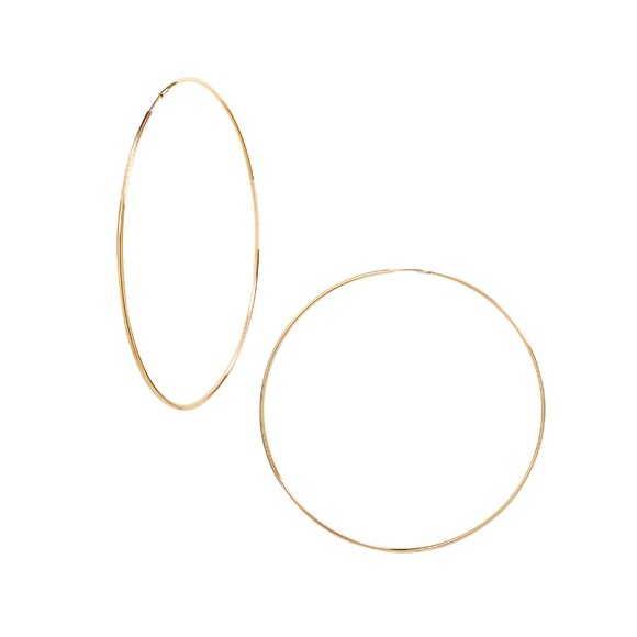 NIB Secret Box • 14k Gold-Dipped Hoops. • 3 inches - Picture 1 of 2